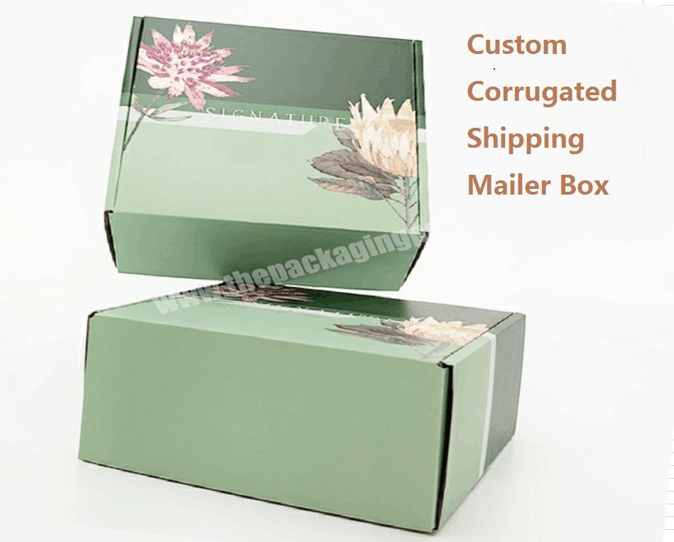 Eco Friendly custom Corrugated ecommerce carton Mailer boxes for shipping Apparel Clothing cosmetics