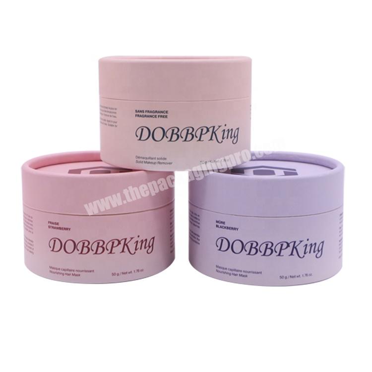 Eco friendly cylinder cardboard dry shampoo power round paper box packaging container for bath bombs
