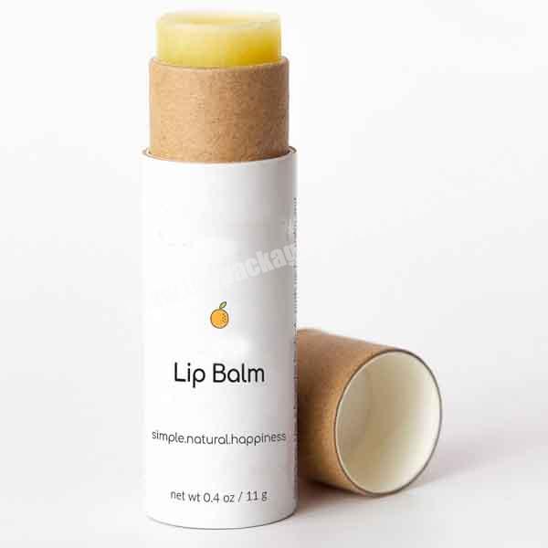 Eco friendly empty lip balm deodorant sunscreen stick push up packaging paper tubes manufacturer