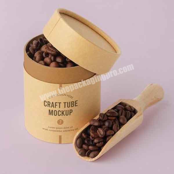 Eco friendly food grade coffee cylinder paper tube package composite aluminum foil liner airtight paper cans