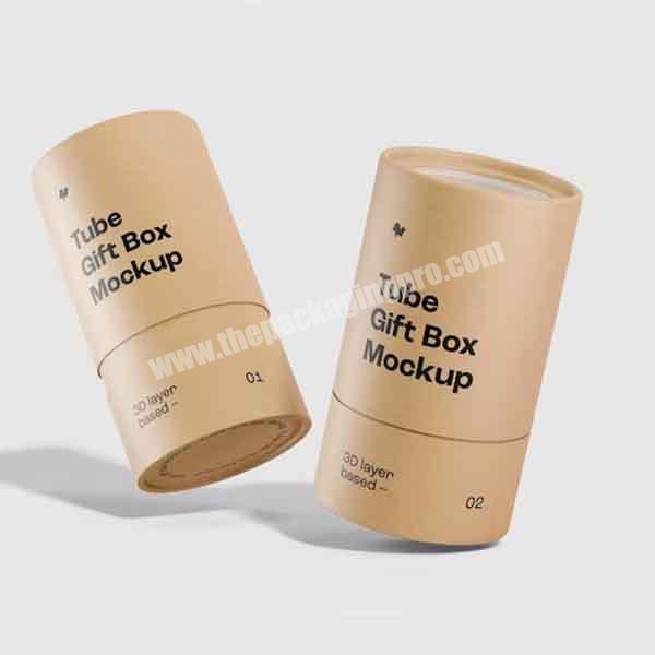 Eco friendly printed logo food grade round box packaging gift cardboard tea paper tube packaging
