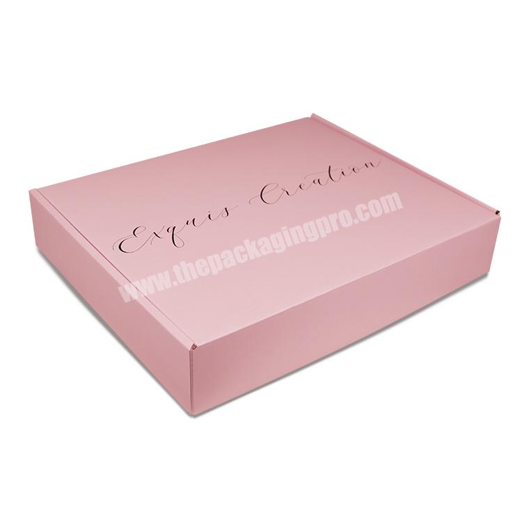 Exquisite Luxury Custom Pink Color Printed Boxes With Your Logo Gift Packaging Corrugated Shipping Paper Boxes