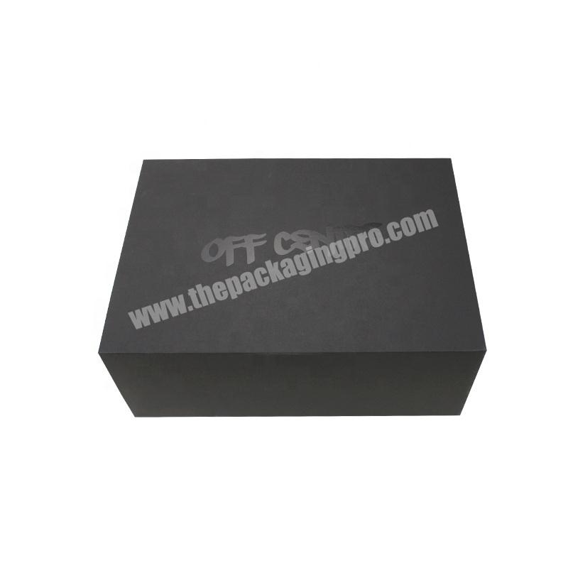Factory Black UV Coating Magnetic Gift Box Garment Packaging Folding Box