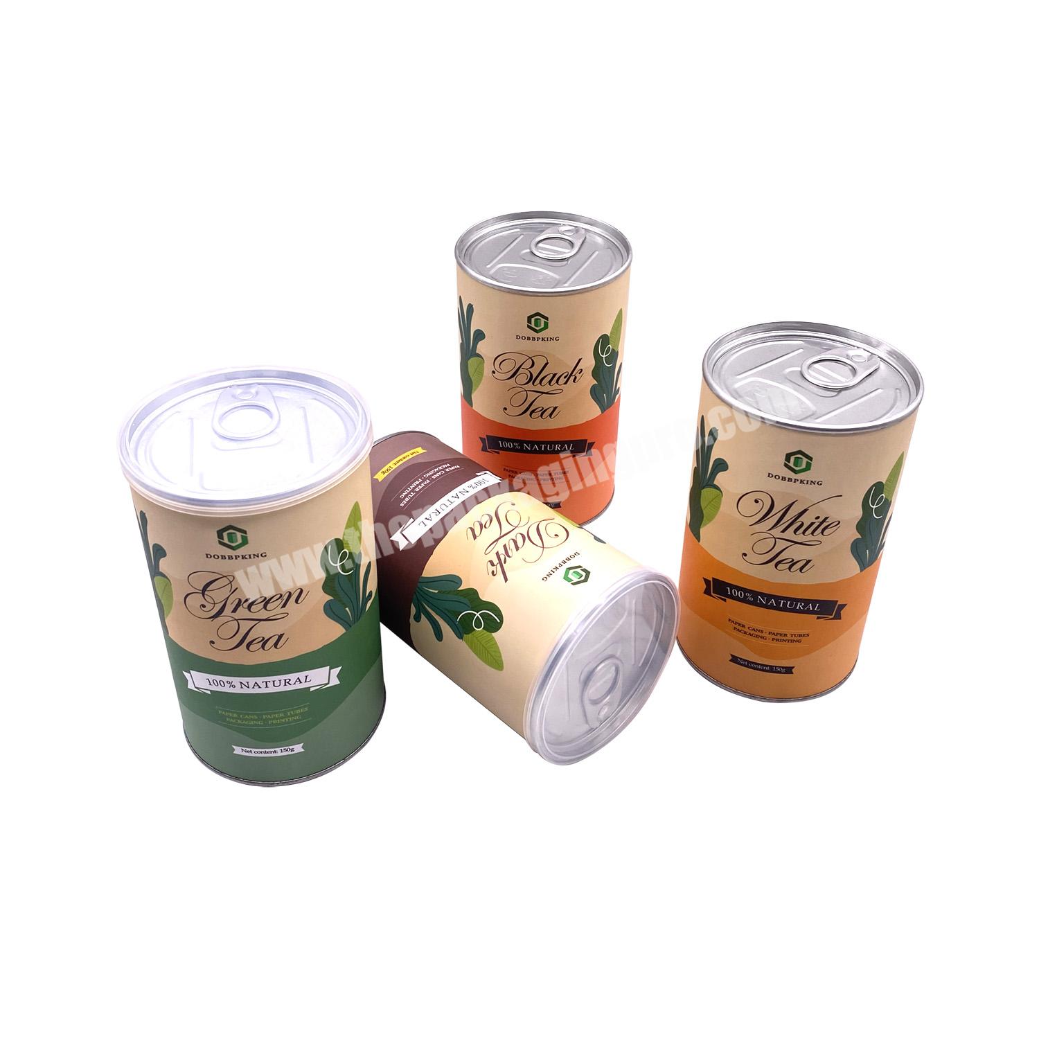 Factory Custom  Super Foods Tubes Eco Friendly Tea Probiotics Powder Round Natural Paper Tube Packaging