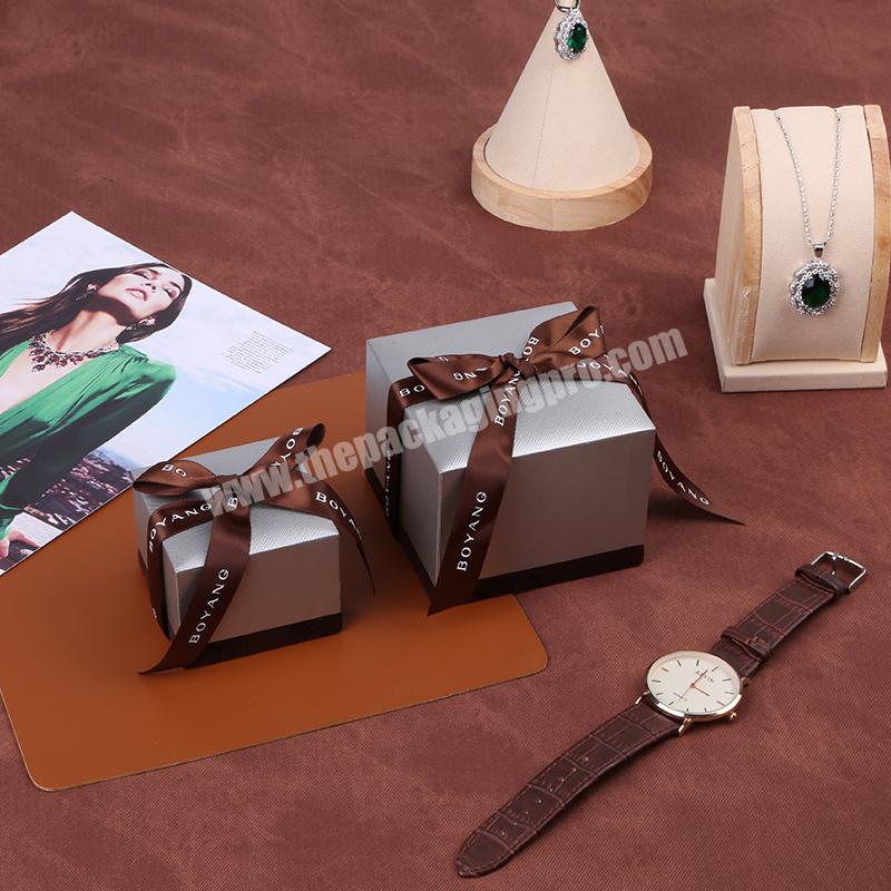 Factory Custom Logo Luxury Box Jewelry Gift Storage Packaging Pendant Unique Marble Ring Bracelet Box