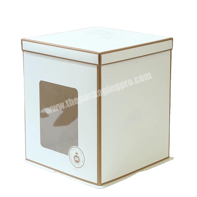 Factory Direct Price Wholesale Custom Paperboard Cake Boxes With Window In Bulk