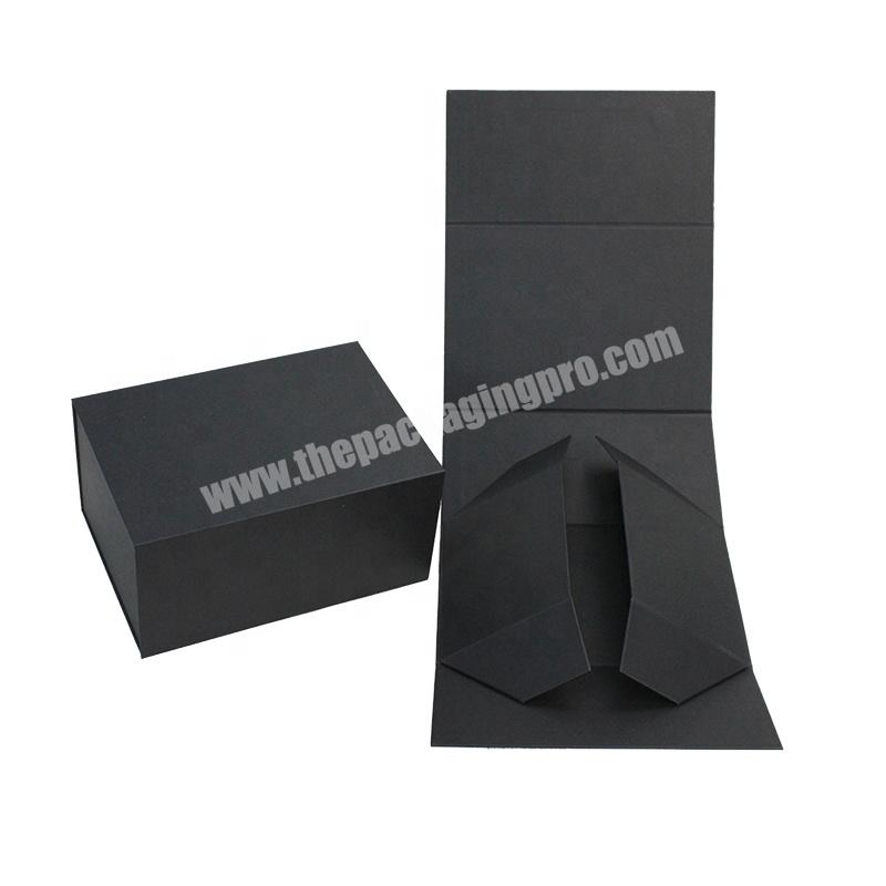 Factory Eco Friendly Custom Hard Cardboard Black Box Packaging Gift