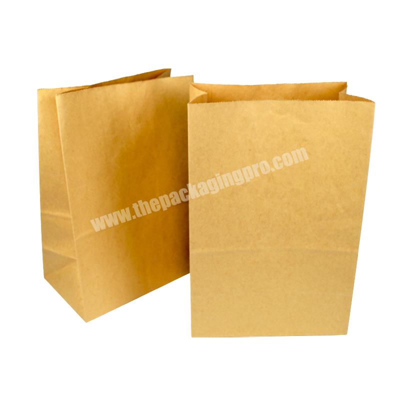 Factory Price Environmental Friendly Custom Logo Food Packaging Kraft Paper Take Away Bag