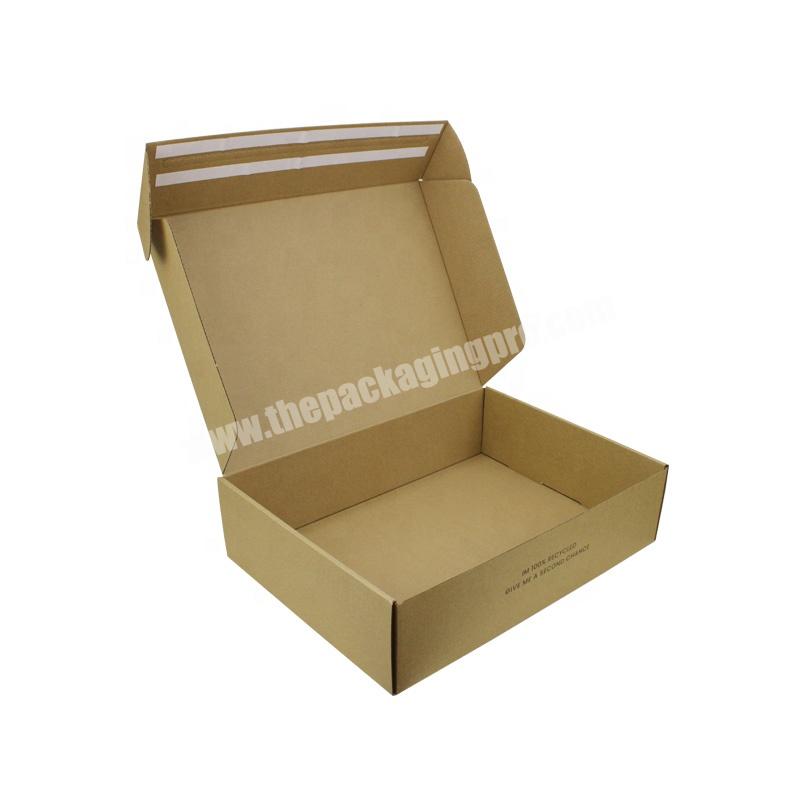 Factory Self Adhesive Peel Strip Subscription Corrugated Brown Shipping Box