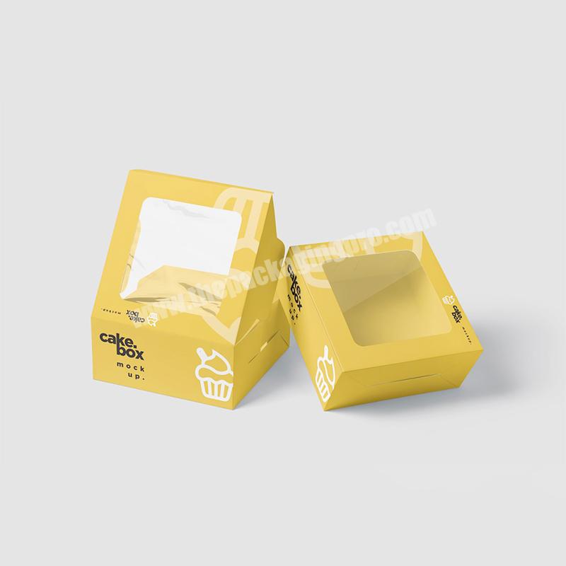 Factory Wholesale Cardboard Cake Packaging Boxes Macaroon Pastry  Packaging Paper Wedding Cake Box
