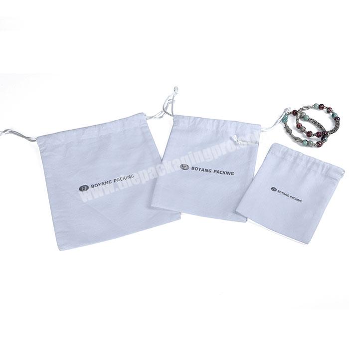 Factory Wholesale Unique Custom Mini Small Drawstring Gift Packaging Cotton Jewellery Pouch Bag