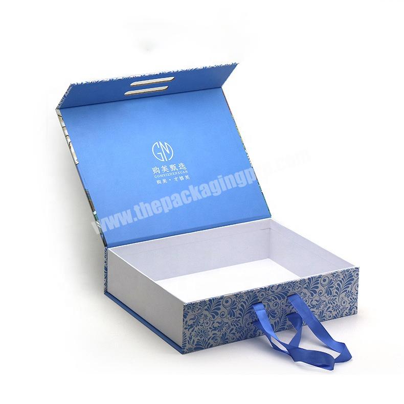 Factory direct luxury custom logo rigid paper gift packaging cardboard box with foam insert