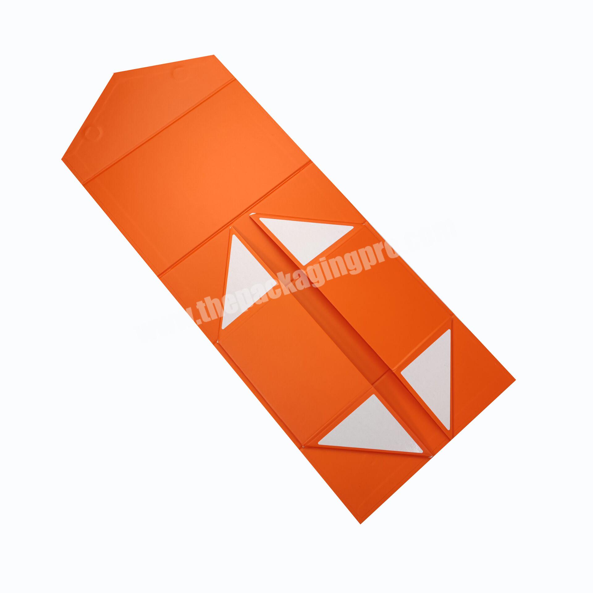 Factory direct sales of high-grade magnetic cardboard packaging gift box orange magnet clamshell gifts
