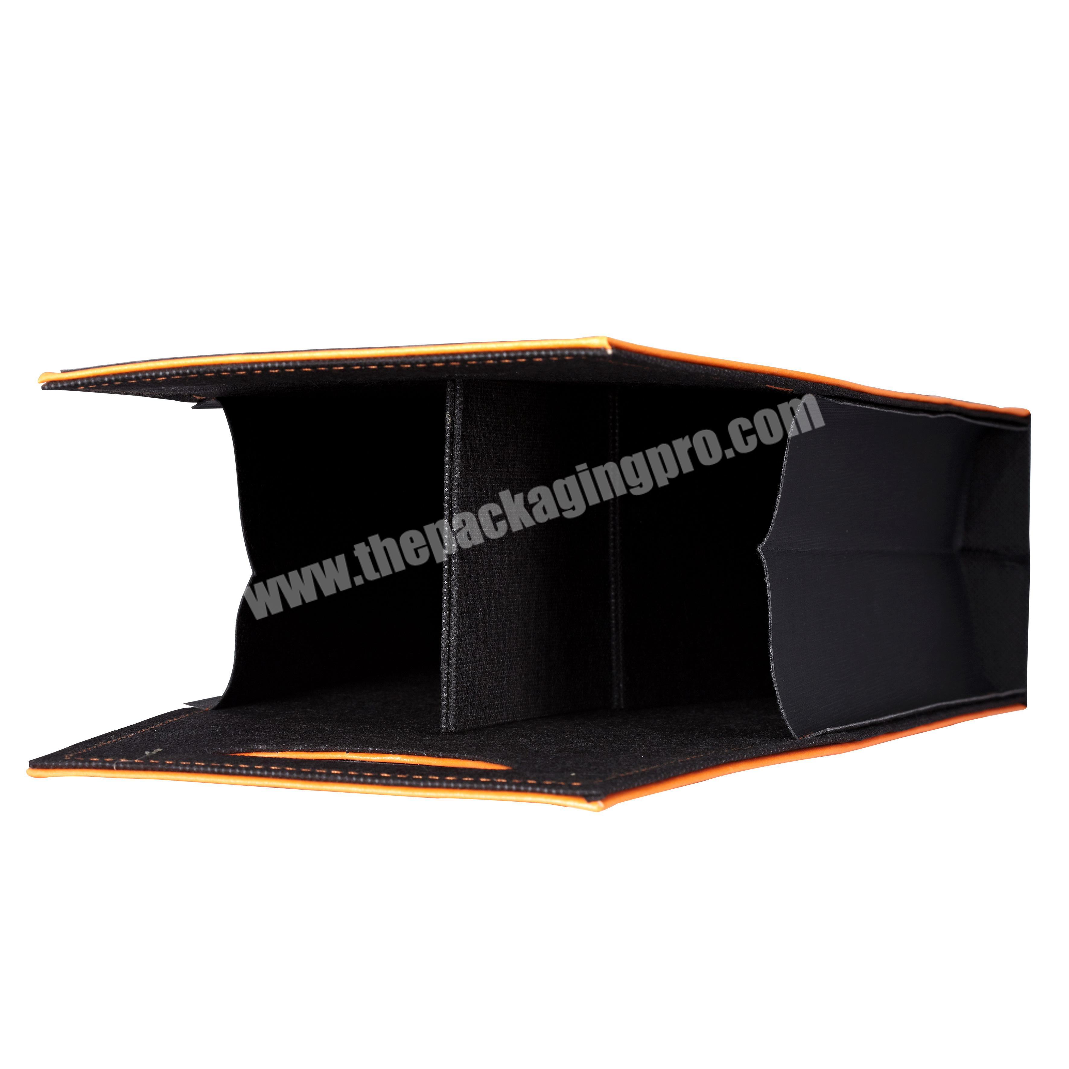 Factory price deluxe wine box custom leather wine box foldable sublimation wine box
