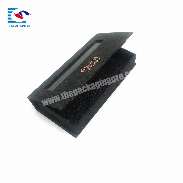 Factory supplier custom printed knife book shape paper box with clear window