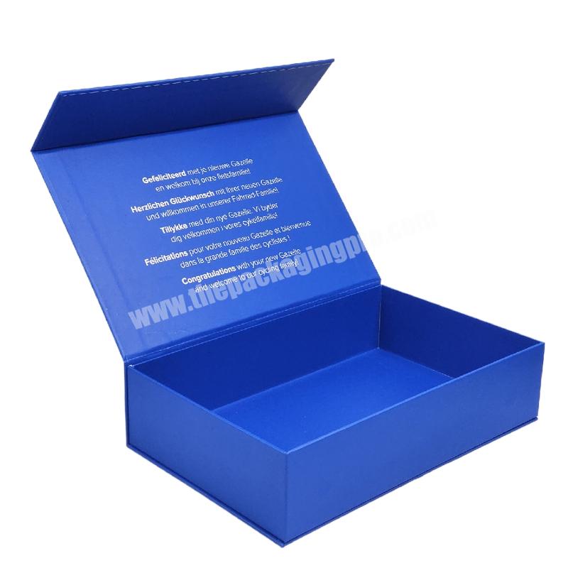 Factory wholesale luxury cardboard folding gift box custom printing clamshell magnetic gift box