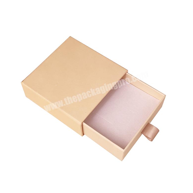 Fashion Pink Color Custom Sliding Draw Pull Style Slide Out Match Drawer Cardboard Paper Gift Jewellery Jewelry Packaging Box