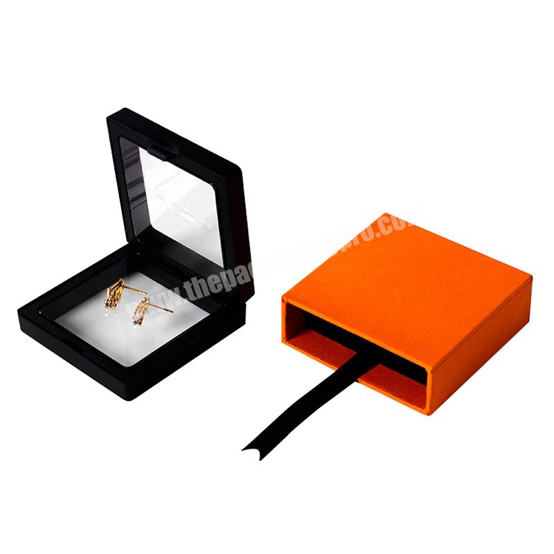 Floating Frames Rings Display Holder Stand Pe Film Suspension Jewelry Display Box