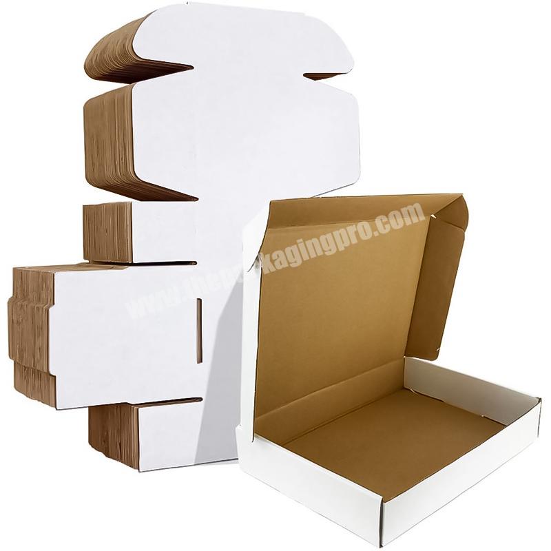 Folding 10 X 9 X 3\ White Kraft Carton Custom Corrugated Mailer Box, White Custom Cardboard Boxes, Kraft Mailer Box With Logo