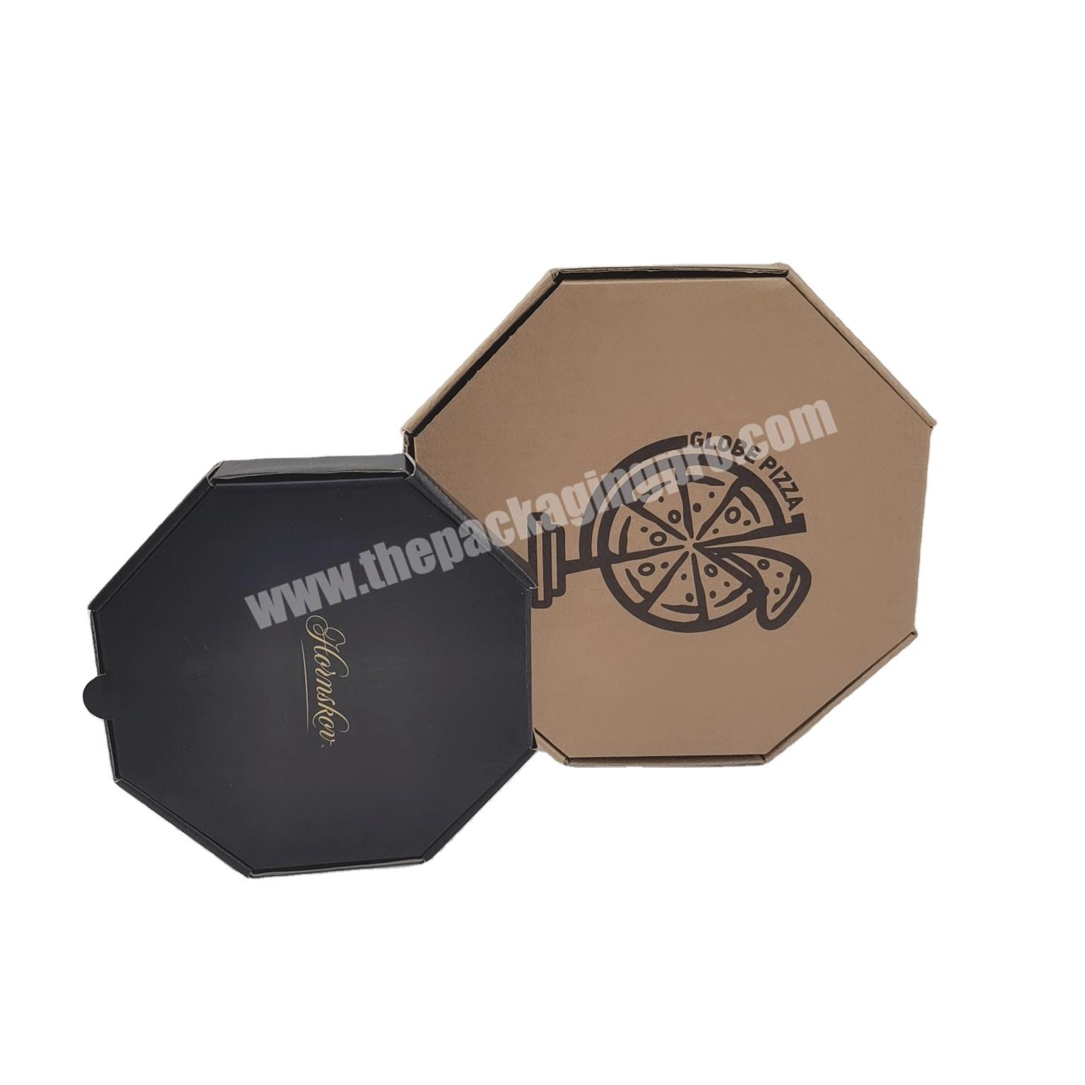Food Grade Customized Corrugated Pizza Package Hexagon Take Away Box