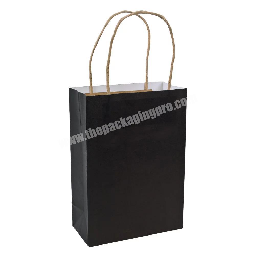 Food white  kraft paper bags with handle and printed