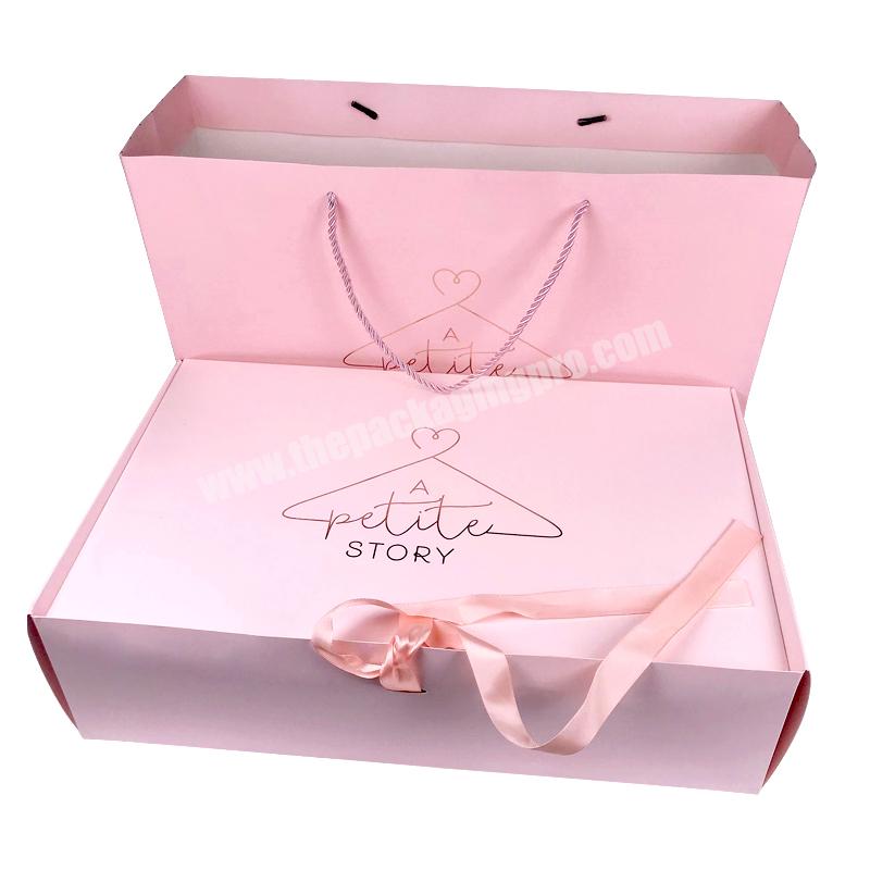Free Sample  New Arrival Custom Pink Color White Card Paper Box For Gift Packaging With Rose Gold Stamping