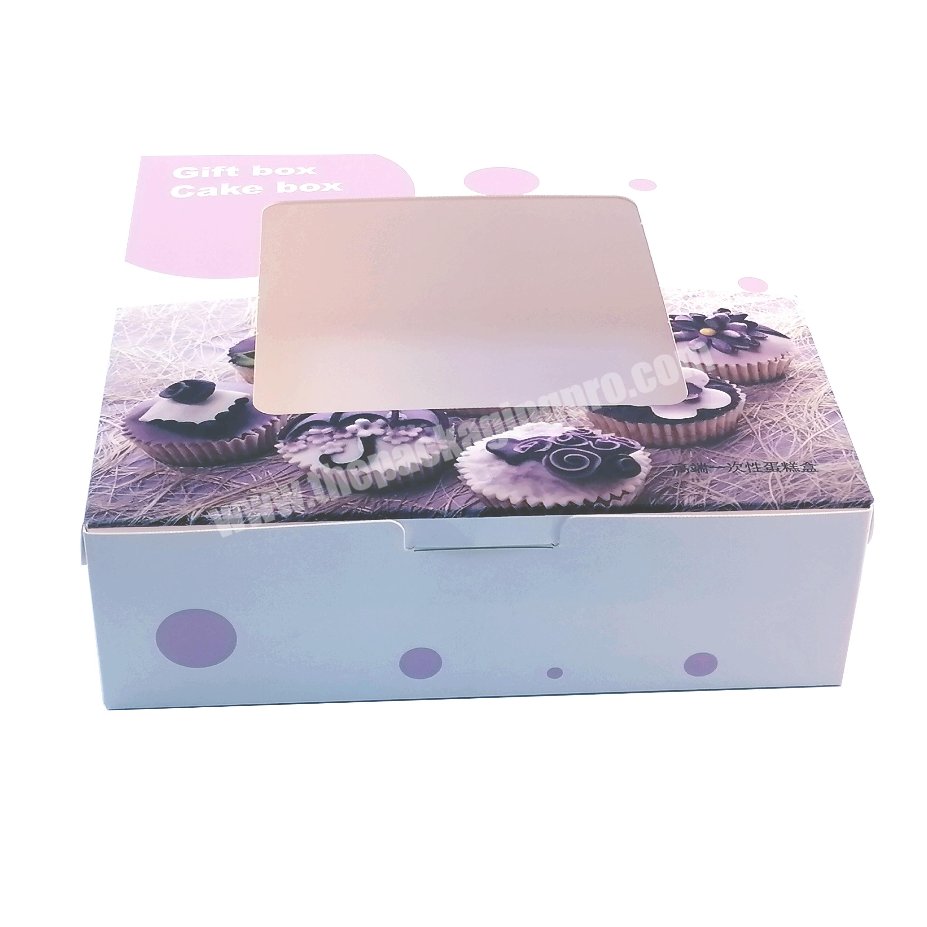 Free Sample Inserts And Window Hold 12 Cupcakes Kraft Bakery Cake Box Wholesale