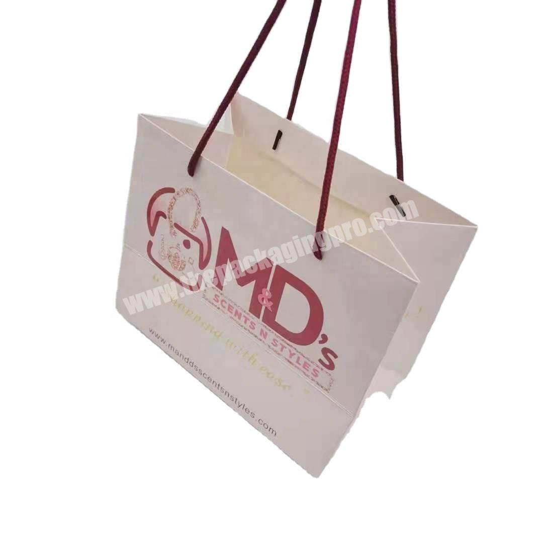 Free design clothing packaging shopping paper bags  with your own logo