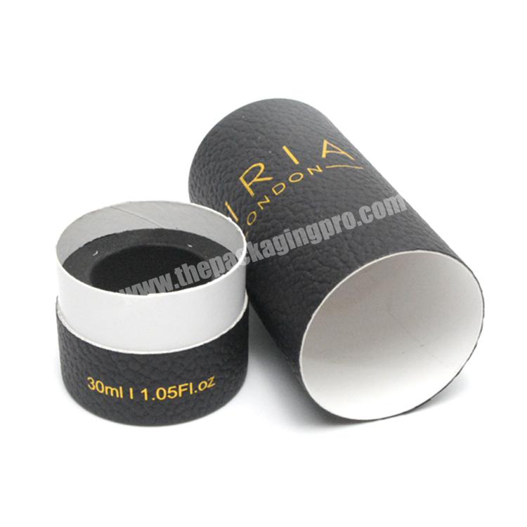 Free design sample cheap custom logo  eco friendly luxury cardboard black cosmetic tube Beauty paper cylinder packaging
