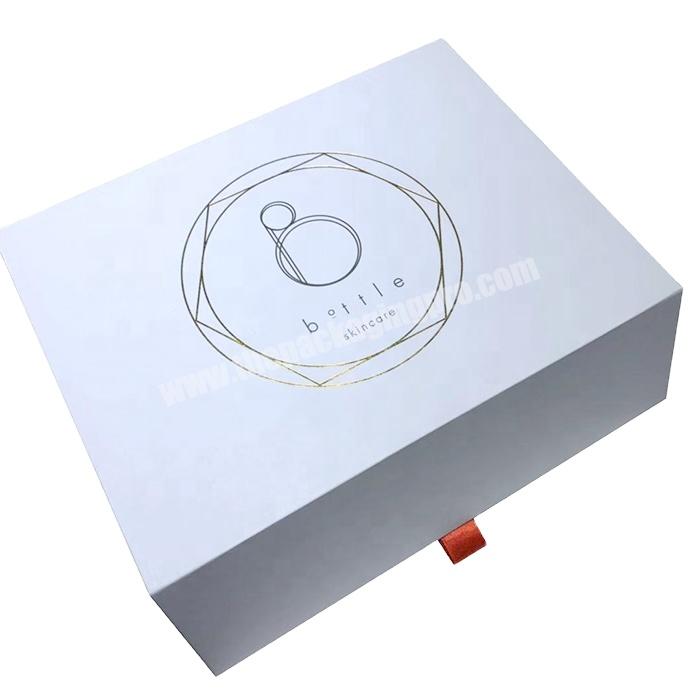 Free sample highly quality cosmetic mask gift box with ribbon custom design