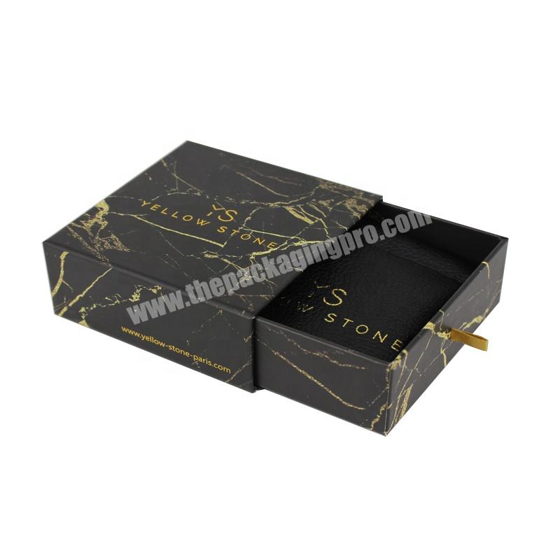 Gold Marble Top Quality Custom Cardboard Drawer Box Packaging Jewelry Box