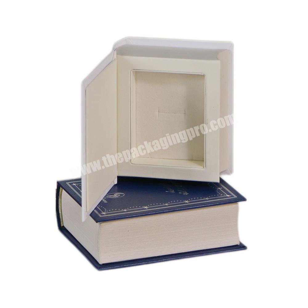 Gold Stamping Fake Book Shape Rigid Paper Custom Logo Gift Box With Magnetic Lid Factory Wholesale