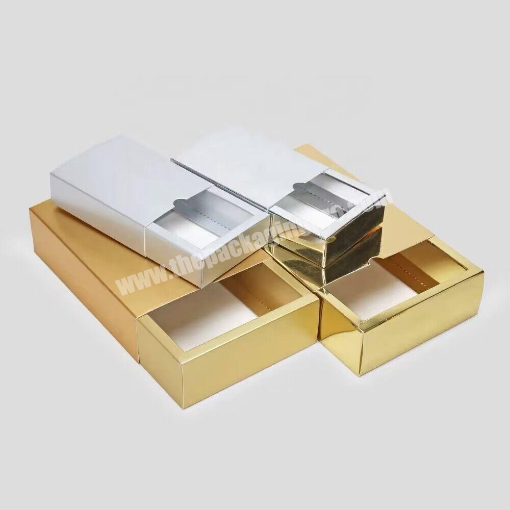 Gold paper cards match boxes cookie packing boxes with sleeve