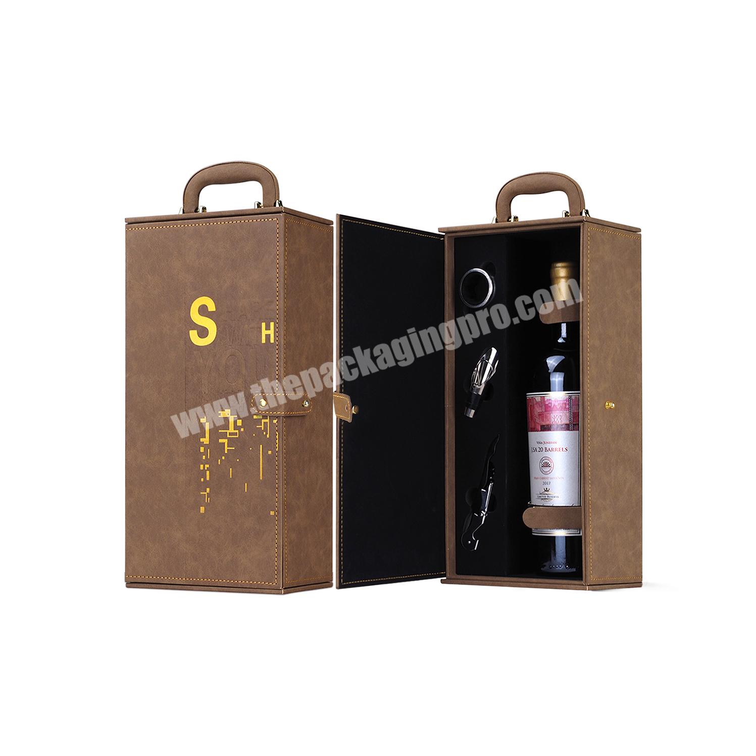 Good price wine bottle box custom logo wine storage box wine gift box luxury