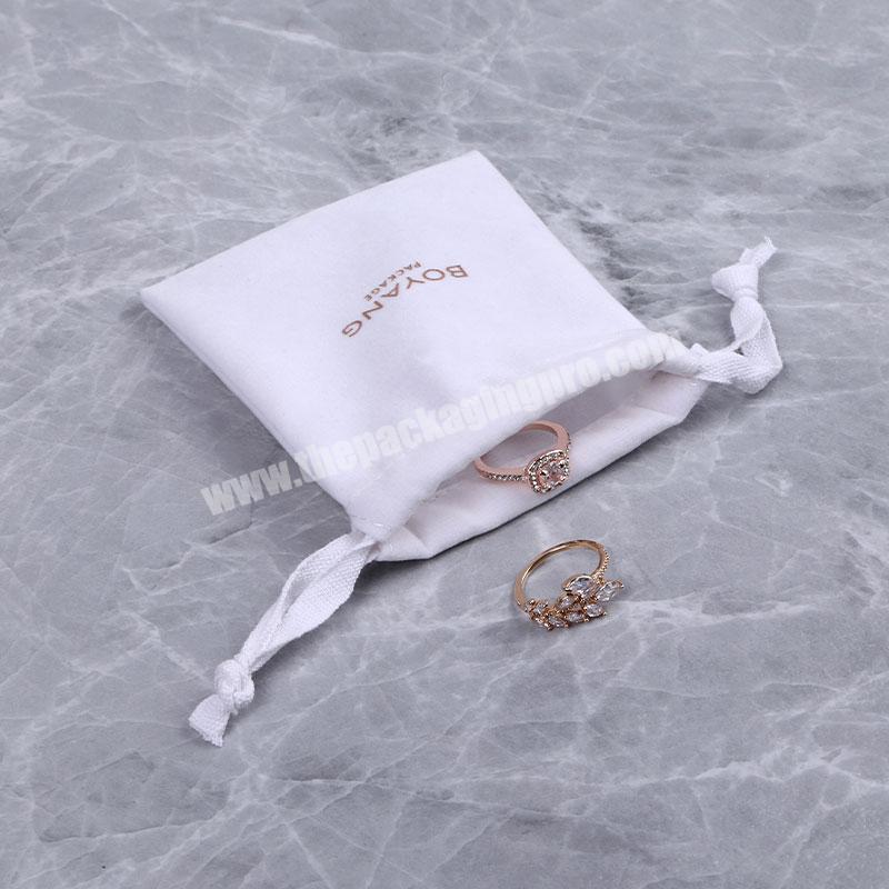 High Quality Custom Logo Small Jewellery Packaging Small Mini Velvet Drawstring Pouch Bag
