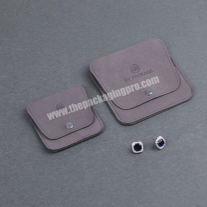 High Quality Custom Logo Small Suede Jewellery Packaging Small Mini Jewelry Suede Bag Packaging