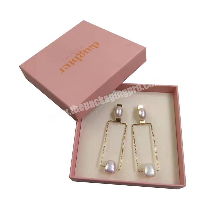High Quality Custom Luxury jewelry box gift portable earring jewelry ring packaging boxes and necklace gift box