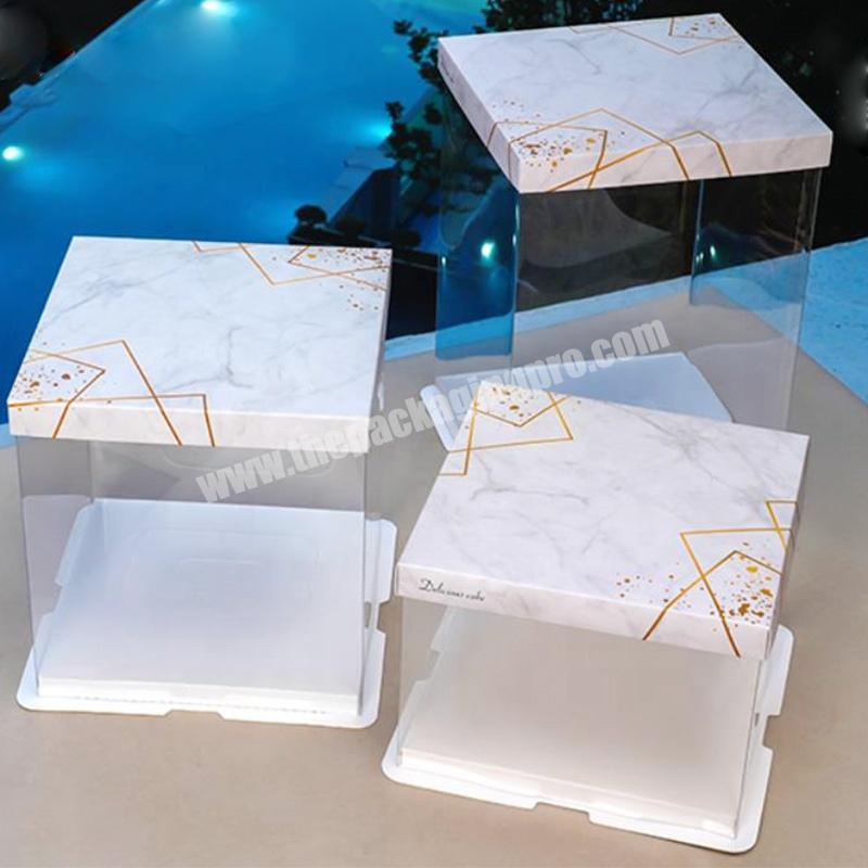 High-Quality Customised Cake Box Wholesale Custom Cake Boxes With Logo Transparent 6 8 10 12 14 Inch Tall Cake Box With Window