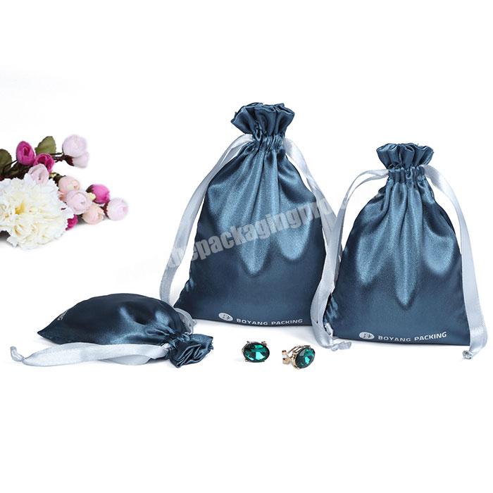 High Quality Drawstring Custom Satin Jewelry Packaging Pouch Bag