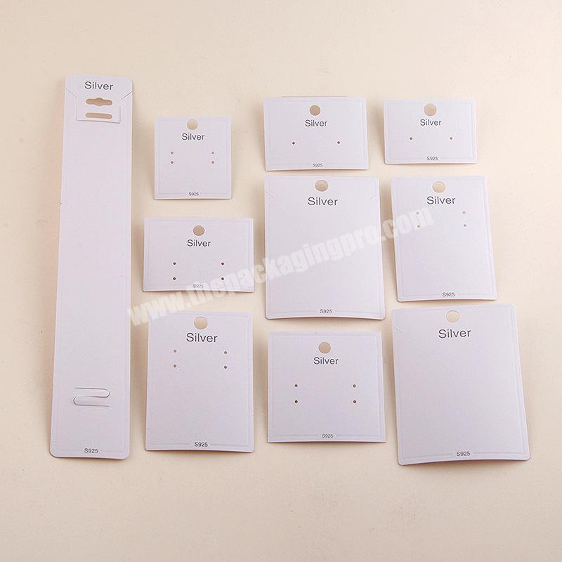 High Quality Embossed Stud Necklace Collection Card Pvc Custom Logo Paper Jewelry Display Card