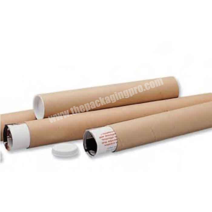 High Quality Printing Shipping Mailing Poster Tube Packaging Cardboard Tubes For Posters With Lids