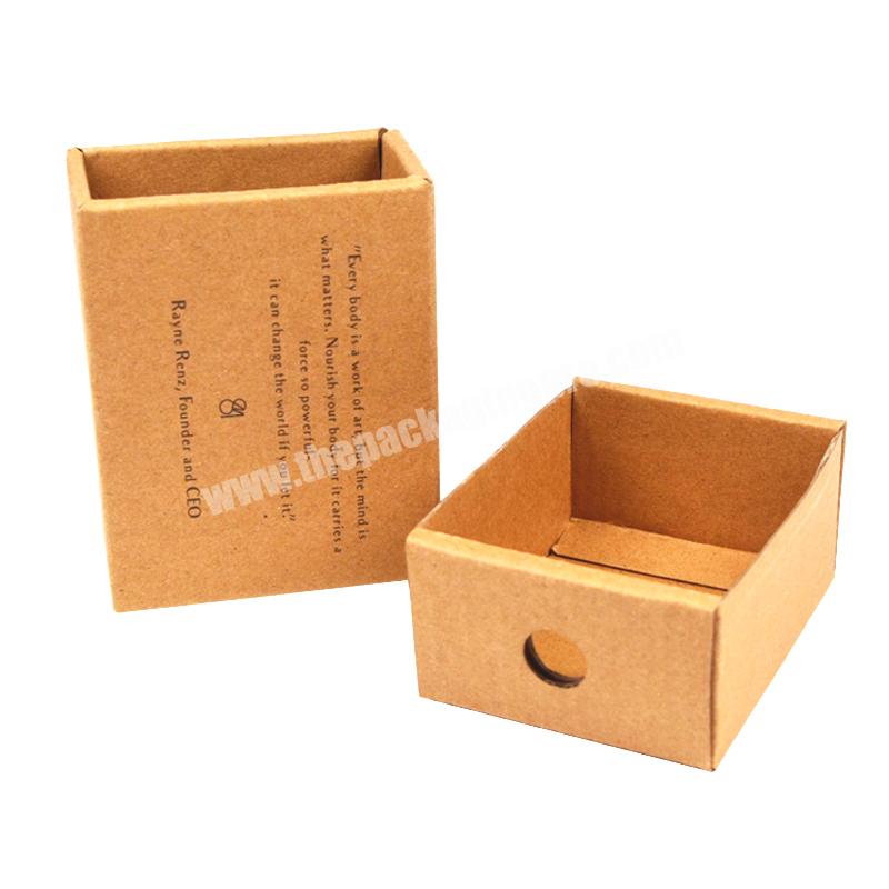 High-end Custom Logo Printing Jewelry Box Kraft Paper Drawer Box Eco Friendly Packaging