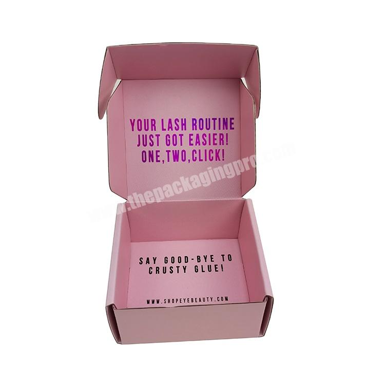 High-end Customized Logo Pink Corrugated Paper Box Gift Box