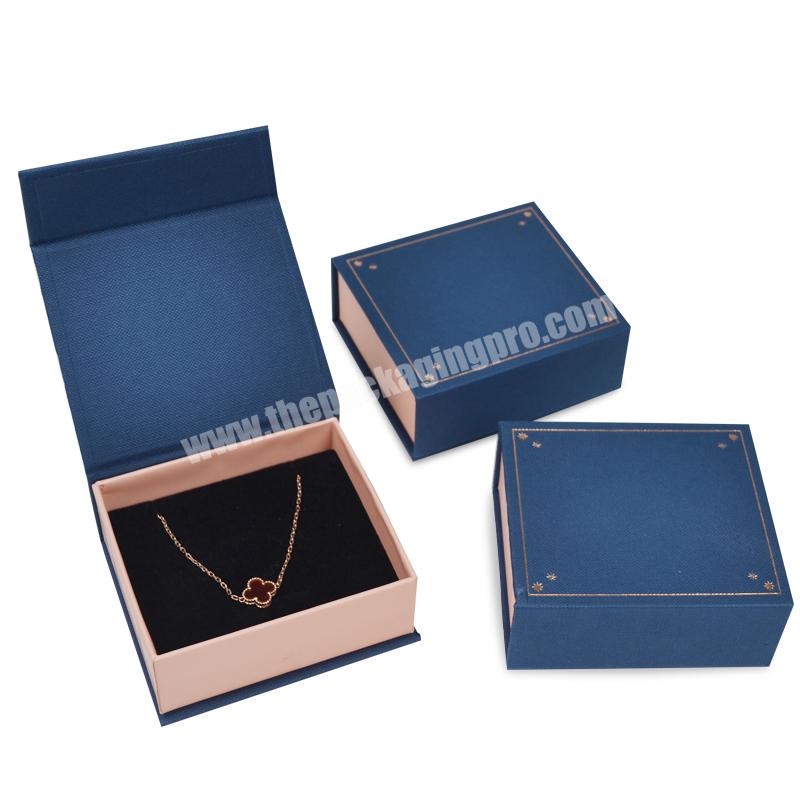 High-end Luxury  Customized Jewelry Cardboard  Box With Logo For Necklace Ring Packaging