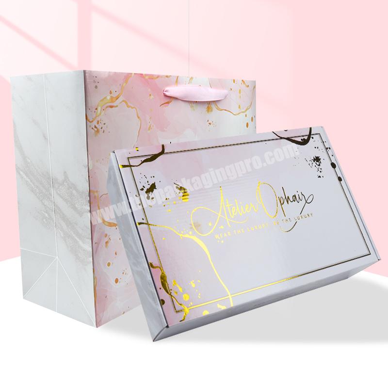 High quality custom logo pink color fold able corrugated paper box for shoes