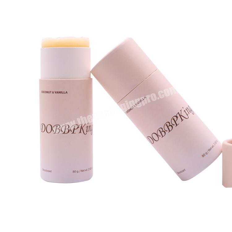 Hot Sale Biodegradable 2oz Cardboard Packaging Push Up  Paper Tube For Deodorant Stick Paperboard Container