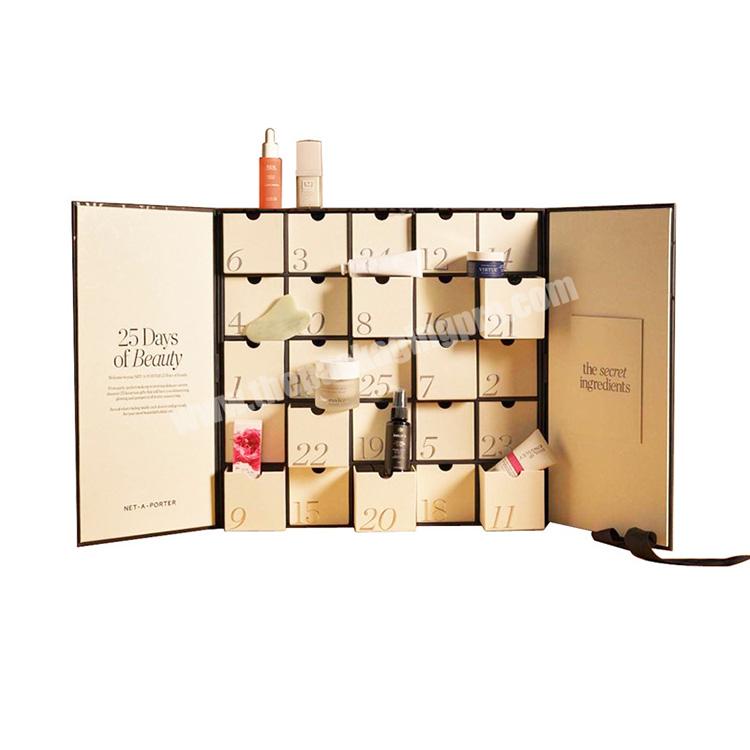 Hot Sale Creative Empty Countdown Christmas Cosmetic Packaging Christmas Advent Calendar Box With 122425 Drawer