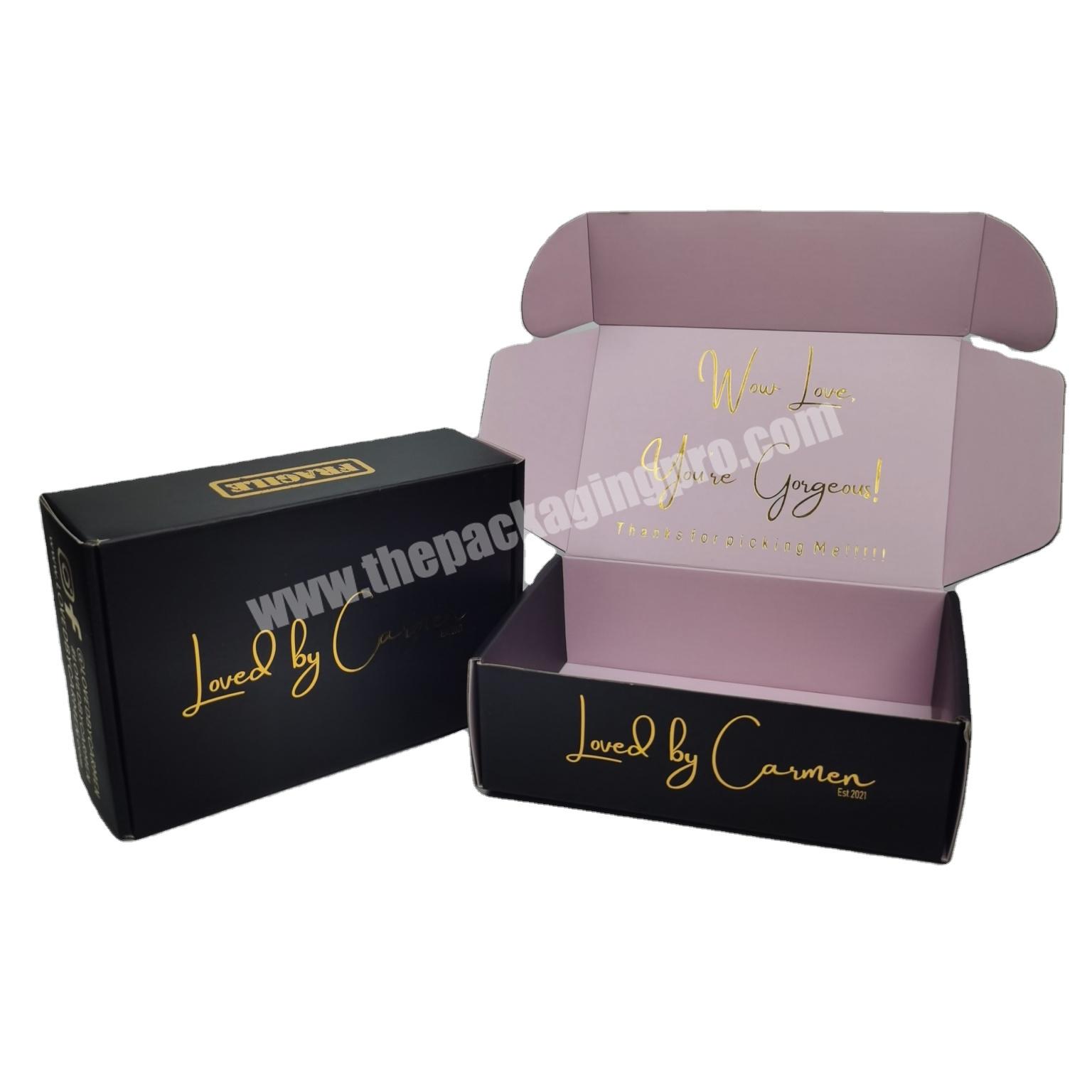 Hot Sale Custom Logo Corrugated Paper Box Gift Box With Gold Foil