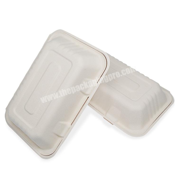 Hot Sale Customized Logo Biodegradable Compostable Sugarcane Bagasse Food Lunch Box