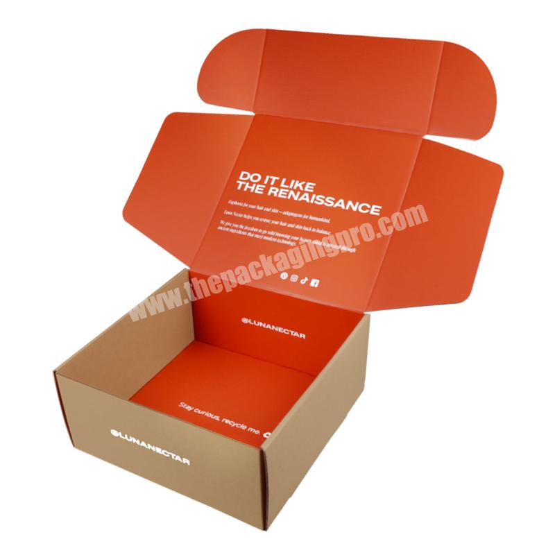 Hot Sale Customized Logo Corrugated Kraft Paper Box With Double Side Printing